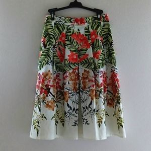 NWT TALBOTS Floral Linen Skirt, size 2